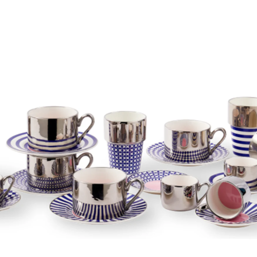 Zestaw filiżanek do espresso AUNTY COFFEE CUPS ciemnoniebieski - Image 3