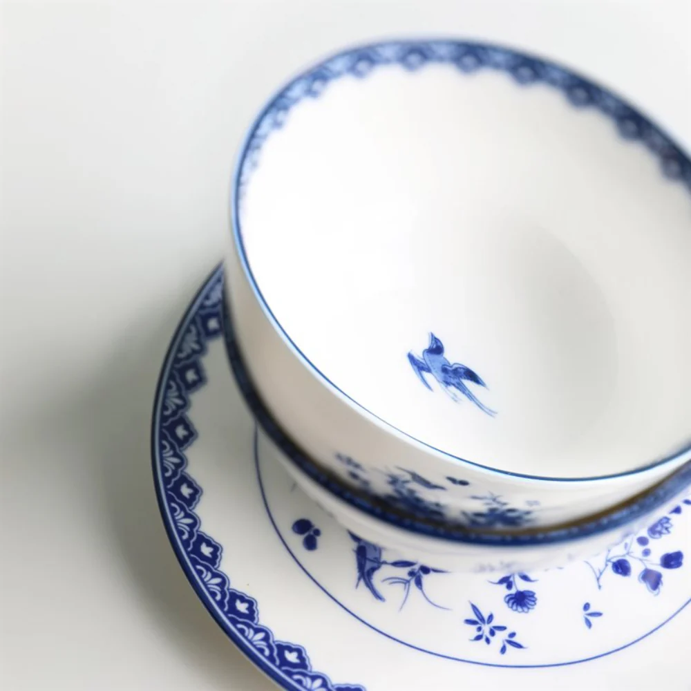 Zestaw misek DELFTWARE biały z niebieskim - Image 3