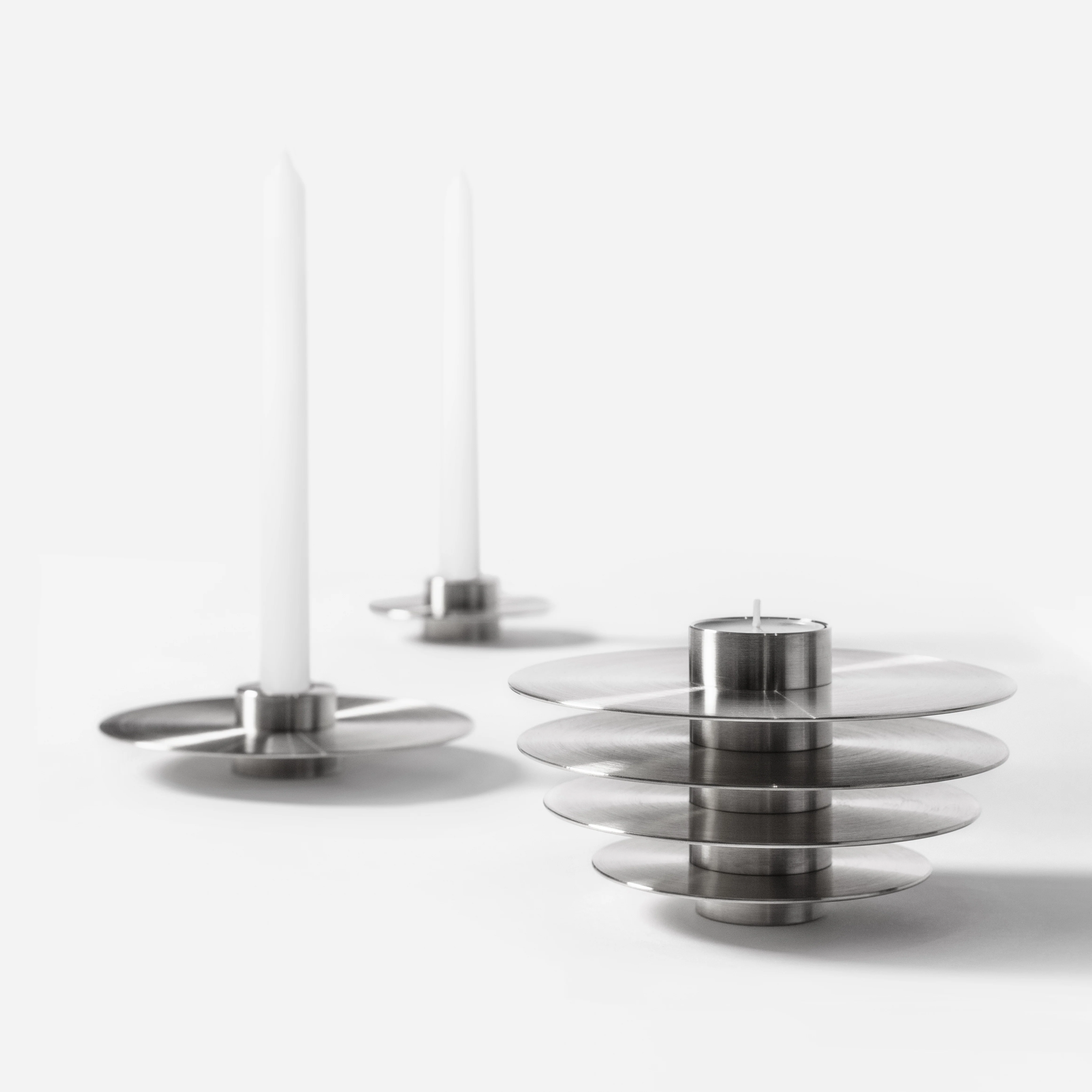 Zestaw świeczników ORB stal - Image 5