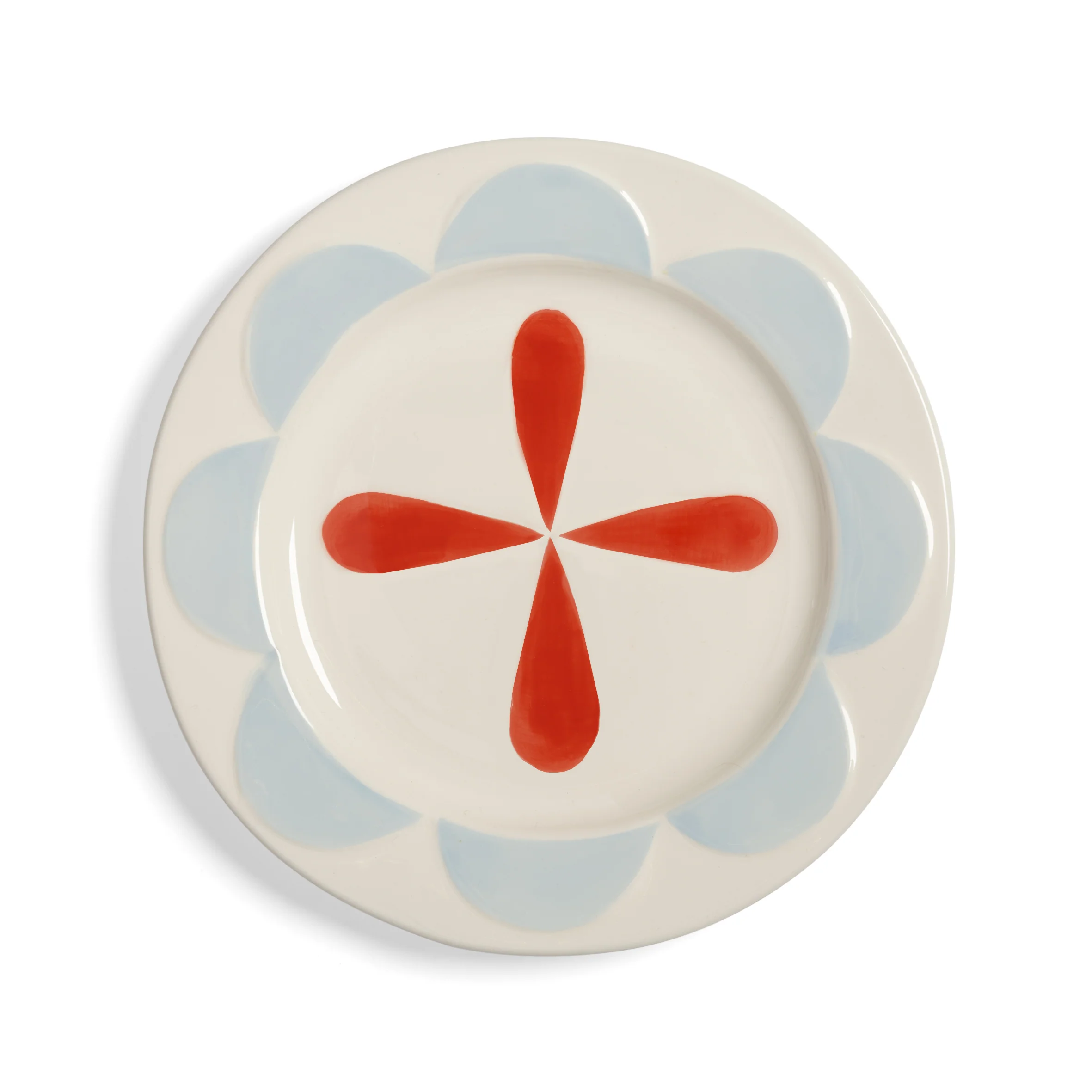 Zestaw talerzy deserowych FOLK kolorowa porcelana - Image 3