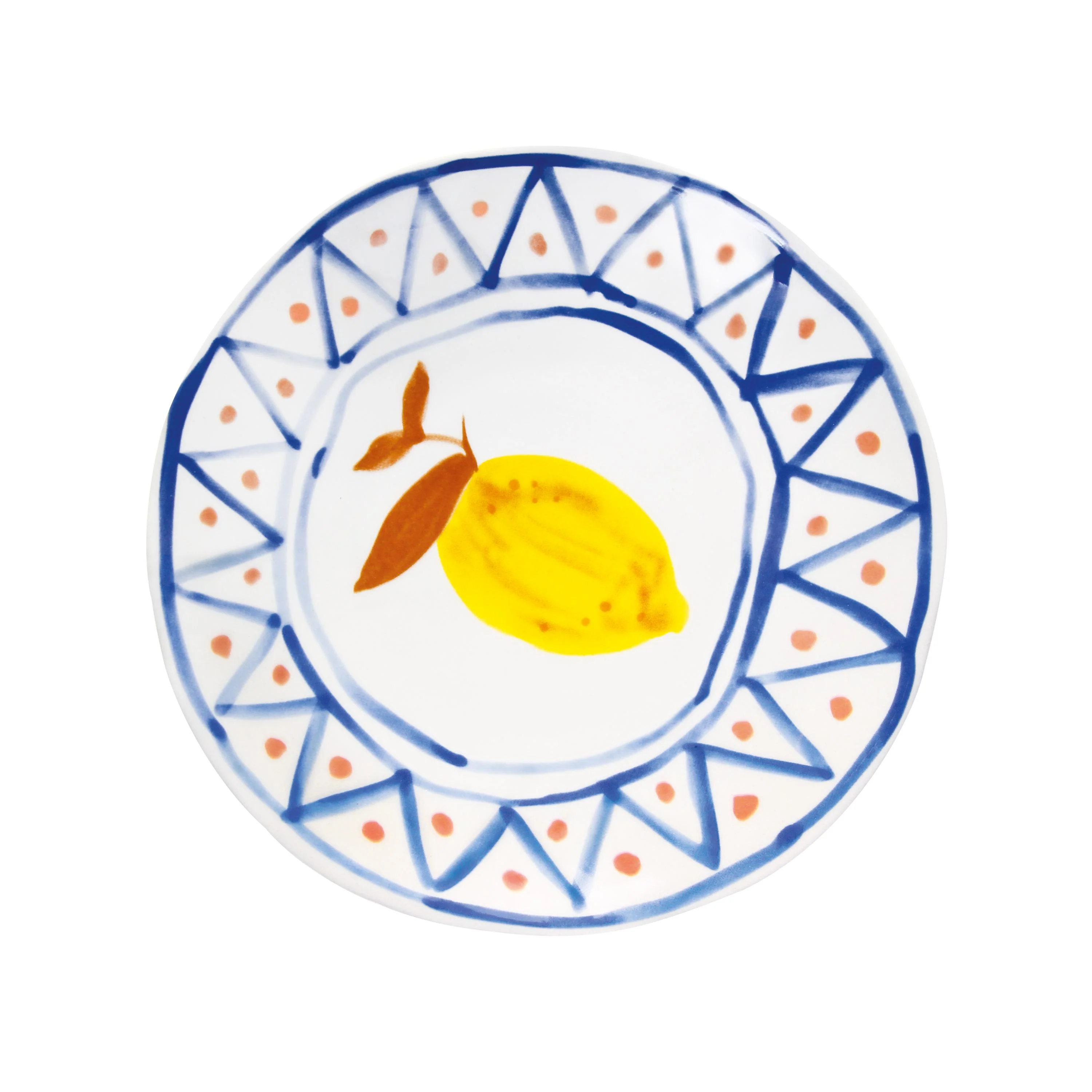 Zestaw talerzyków LEMON MOROCCAN biały z niebieskim i żółtym - Image 6