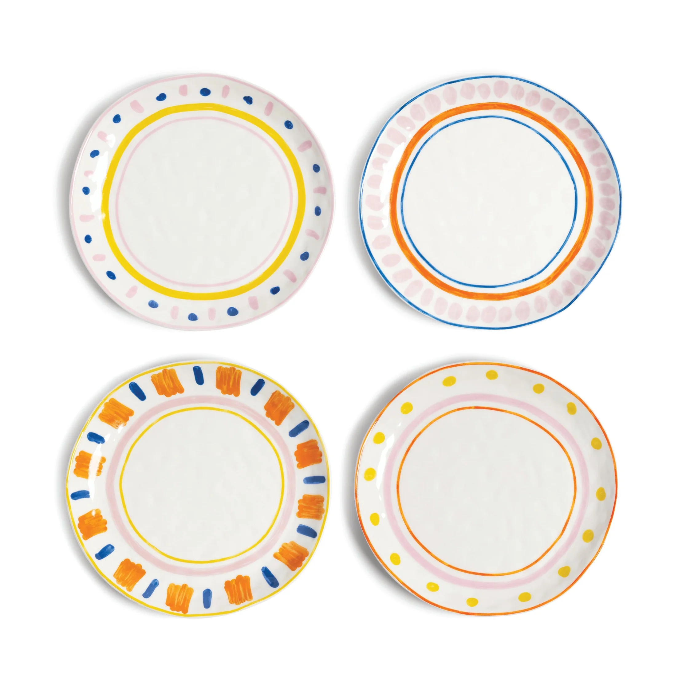 Zestaw talerzy śniadaniowych BOAVISTA kolorowa porcelana