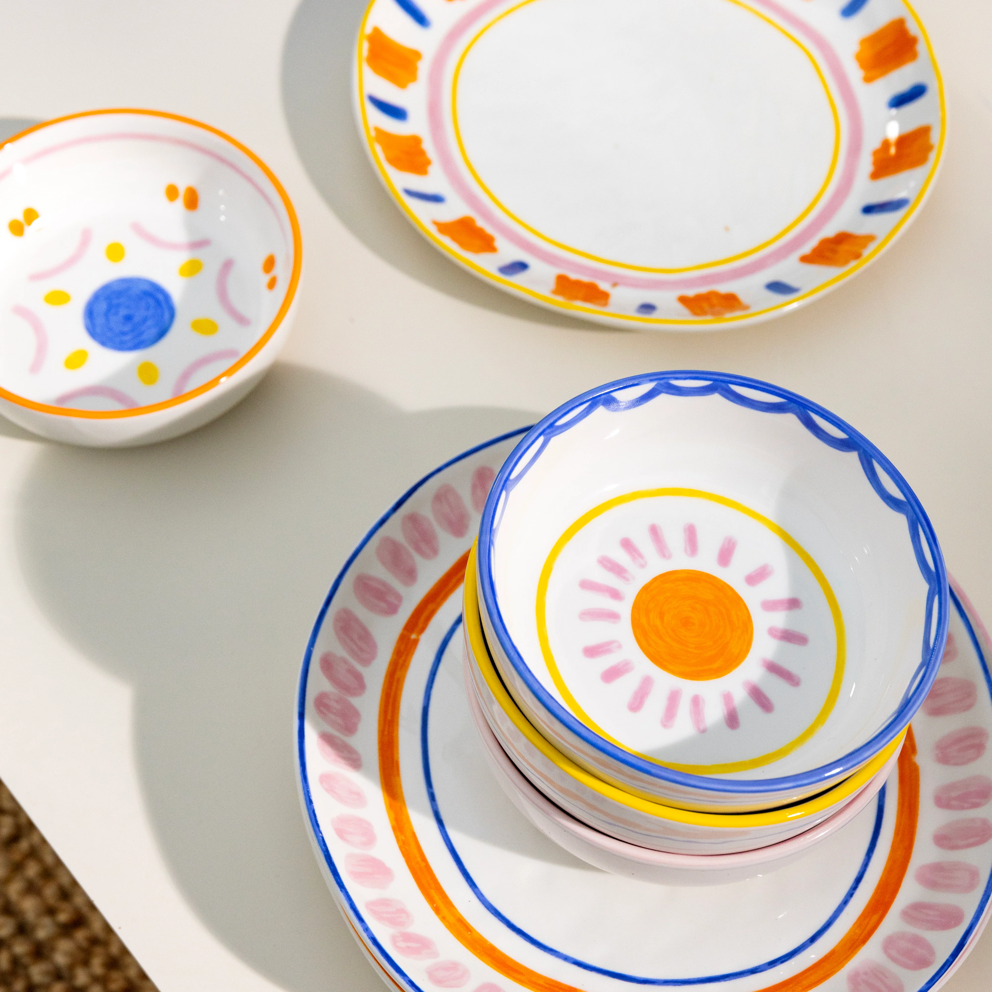 Zestaw talerzy śniadaniowych BOAVISTA kolorowa porcelana - Image 5