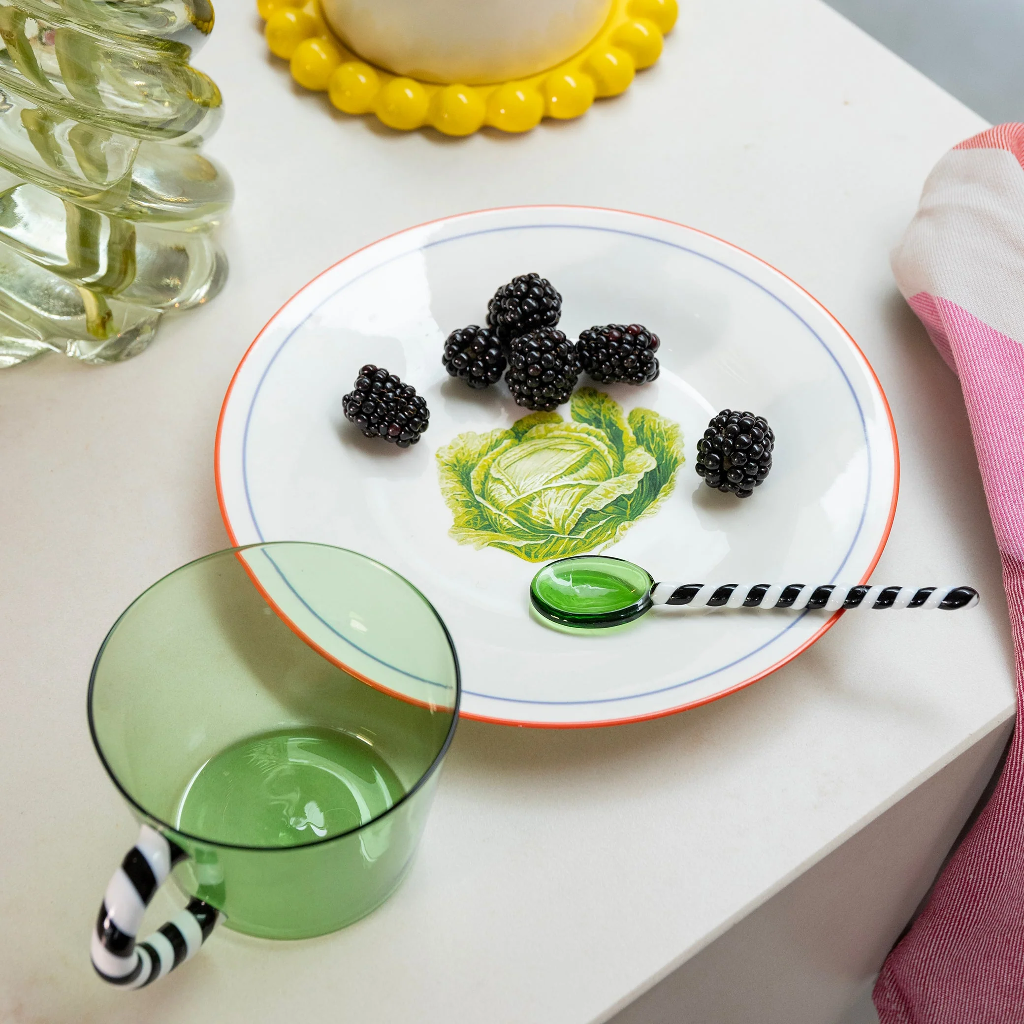 Zestaw talerzy śniadaniowych VEGETABLE biały - Image 3