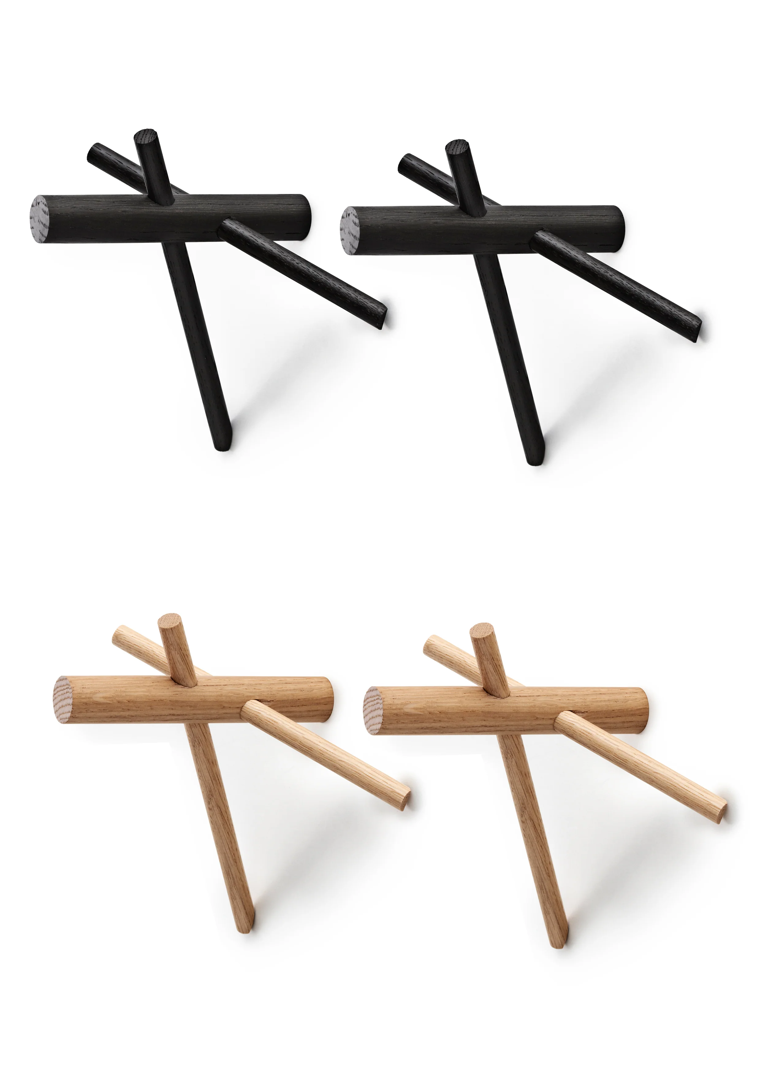 Zestaw wieszaków STICKS drewno dębowe - Image 6
