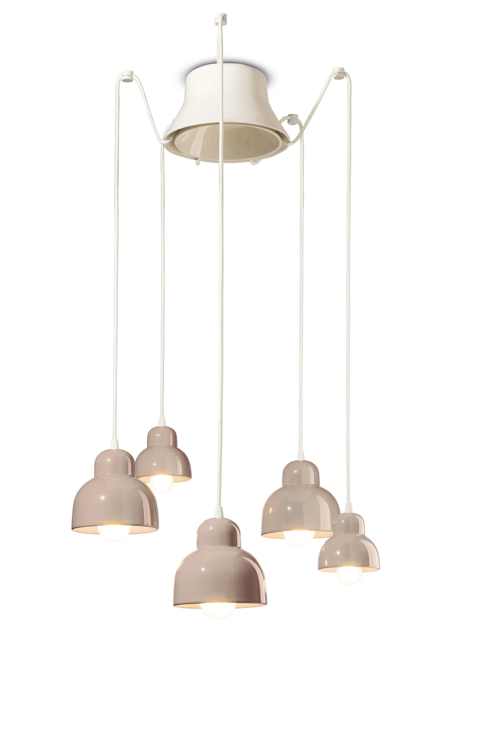 Żyrandol ceramiczny BERIMBAU beżowy - Image 2